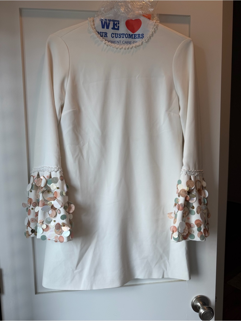Alexis Bettina Embellished A-Line Crepe Dress